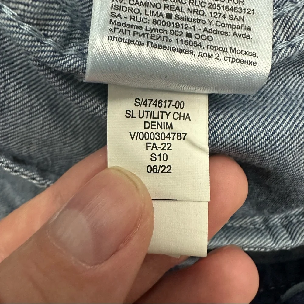 SOLD Banana Republic Saldo Utility Chambray Denim Jumpsuit NWT Size Large - Picture 17 of 17